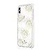 Kate Spade New York Reverse Hollyhock Case for iPhone Xs Max - Defensive Hardshell with White Bumper
