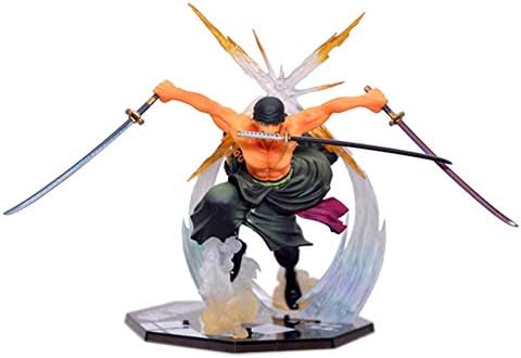 Sbarden One Piece Anime Domineering Roronoa Zoro Large Clay Doll Decorations Cartoon Q Version Hand-made Toy Hot Gift for Anime Fans
