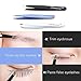 Chimocee Eyebrow Tweezer Set, 3PS Premium Stainless Steel Eyebrow Slant Tip Tweezers with Leather Case and Mirror, Best Precision Eyebrow, Hair Remover, Splinter Ingrown and Tick Removal Tweezers