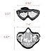 MGFLASHFORCE Airsoft Mask and Goggles, Steel Mesh Mask (Black Skull)