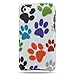 Colorful Dog Paws Protector Case for iPod touch (4th gen.)
