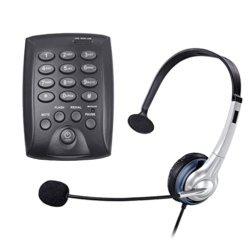 Agptek Keypad Headset Phone Dialer Call Center Dialpad Headset