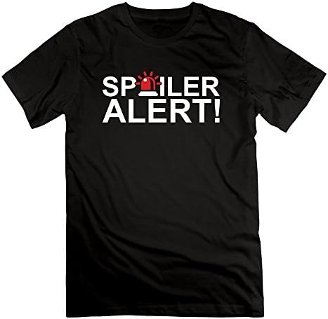 Men's Spoiler Alert Funny Image Black Funny Tshirt