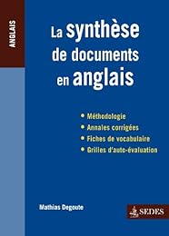 La  synthèse de documents en anglais