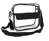 Premium Clear Bag - NFL Stadium Approved Messenger Bag Zippered for Security - Quality Crossbody Purse Messenger Design for Concerts & Games - 10