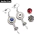 Snanr Mixed Lot Multi Color Rhinestone Metal Button Charms 12mm Snap Button for Snap Jewelry HM008 (30pcs)