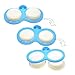 Pet Durable Bowl Cage Bowl,Pet Food Water Removable Bowls with Bolt Holder Hanging Cage Coop Cup Non-Skid Feeder Set Double Diners Portable for Feeding Dogs Cats Birds