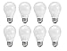 TCP 60 Watt Equivalent Value LED A19 Light Bulbs, Non-Dimmable, Daylight (8 Pack)
