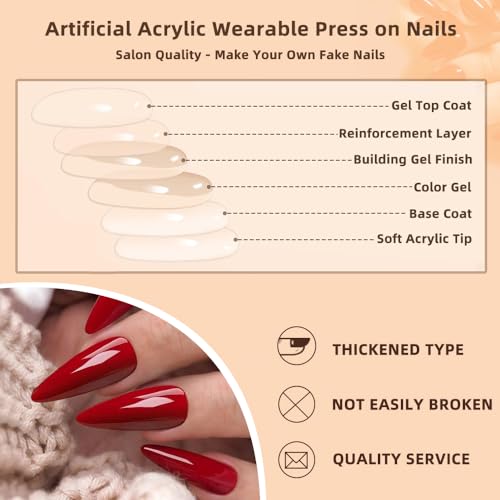 30 Pcs Bean Color Press on Nails Short Almond - YEFIUO Extra Short Fake Nails Press ons Nail Art Tips French Glue on Nails with Flowers Design Full Cover False Nails Stick on Nails Acrylic Nail Kit - Image 6