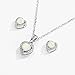 Mints Opal Jewelry Set Sterling Silver Heart Pendant Necklace Stud Earrings October Birthstone Gemstone Jewelry for Women