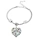 Shoopic 3 PCs Crystal Sister Bracelets Love Heart Bracelet Jewelry Family Gifts