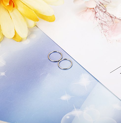 image for Jstyle 1Pair 20G Stainless Steel Hinged Clicker Segment Nose Ring Hoop