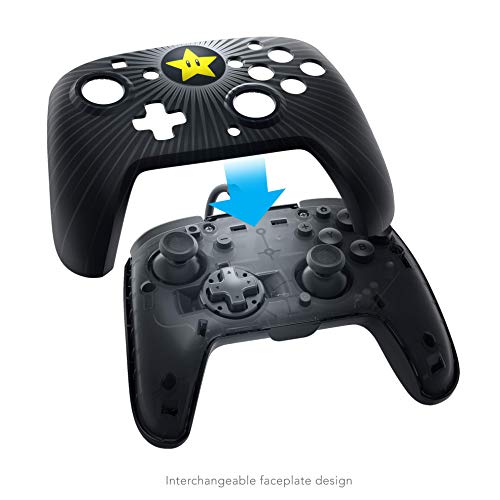 PDP Gaming Wired Pro Controller Faceplate Black Mario Star Nintendo Switch Faceoff Pricepulse
