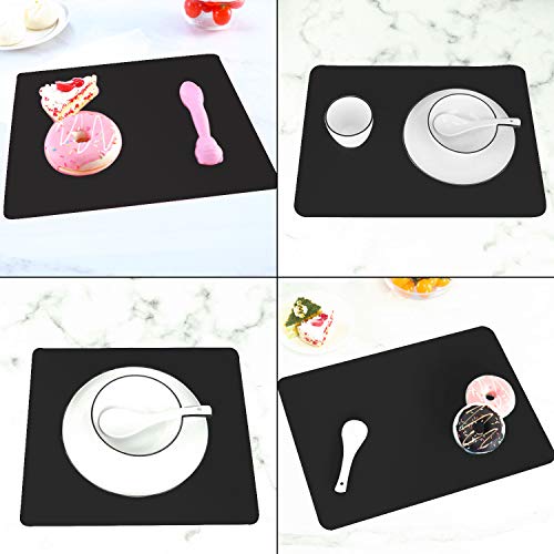 Oversize Silicone Sheet for Crafts, Gartful 27.5 x 19.6 inches Black Multipurpose Mat Jewelry Casting Molds, Countertop Protector, Nonskid Counter Table Mat and Placemat, Heat Resistant