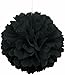 Paper Jazz 12pcs Hanging Black Pink White Tissue Pompoms for Kids Birthday Baby Shower Wedding Diva Party