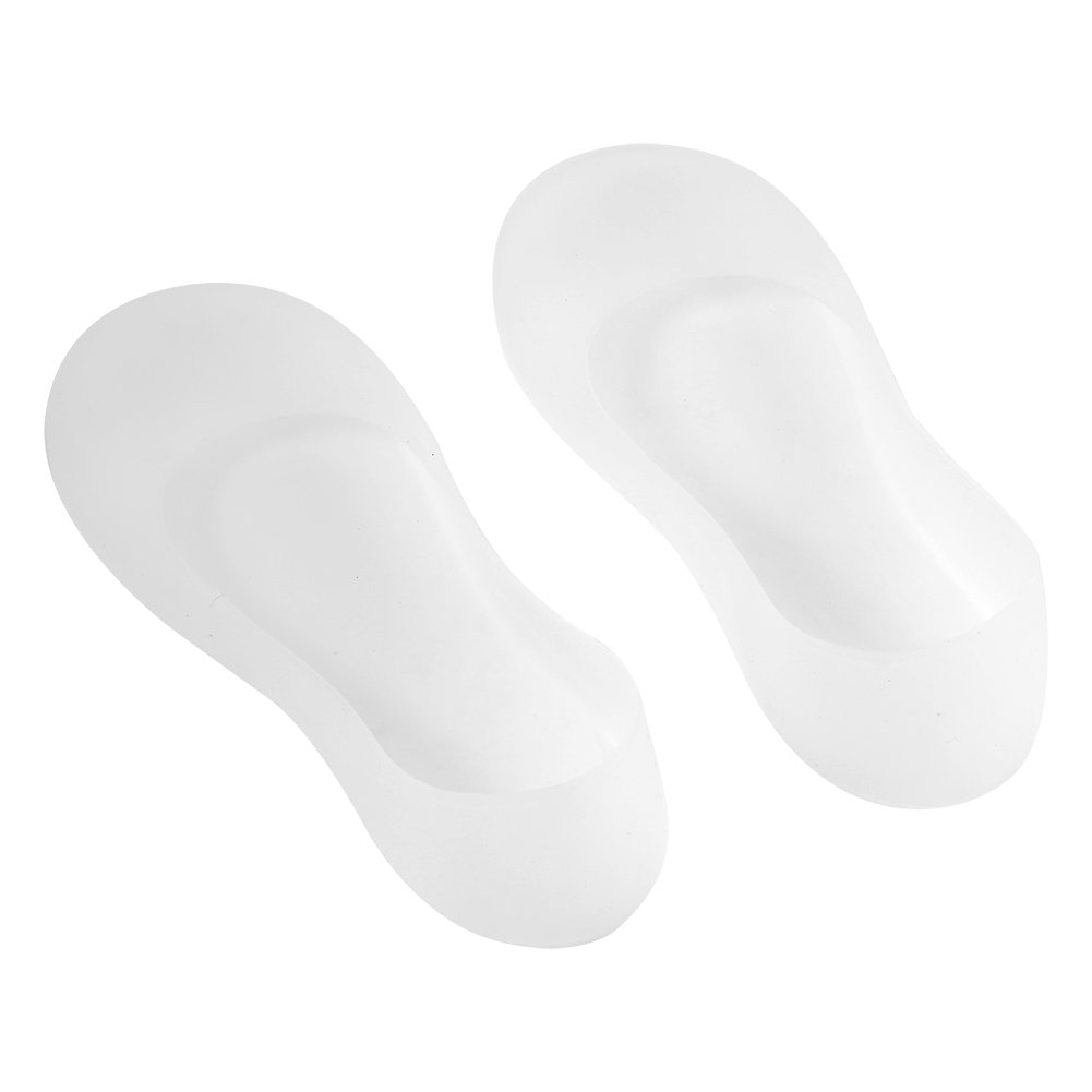 1Pair Full Length Silicone Moisturizing Socks Cracked Foot Care Protector Soft Silicone Gel SPA Deep Moisturising Full Foot Socks for Dry Hard Cracked Skin White(L)