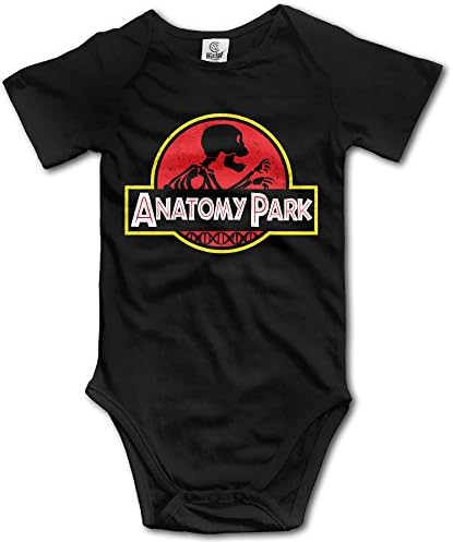 TV Series Anatomy Park Rick And Morty Logo Baby Girls Black Romper Bodysuit