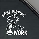 Funny Gone Fishing Decal Car Truck Window Sticker