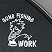 Funny Gone Fishing Decal Car Truck Window Sticker primary