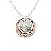 Deux Amore Multi-Tone Two Disc Necklace Personalized on Sterling Silver and Rose Gold Plated Discs with your Choice of Names. Includes Swarovski Pearl. Hand finished and Includes 925 Chain