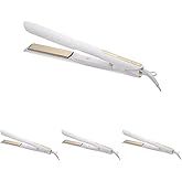 Kristin Ess 3-in- Professional Titanium Hair Straightener Curler 2 in 1,Beach Waver Combo for Women with Curly,Frizzy, Thick Hair-1 1/4 Inch Dual Voltage Flat Iron,Travel Cap - 440 Degree (Pack of 4)