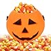 EOOUT 24Pack Mini Pumpkin Buckets and 30Pcs Plastic Spiders - Halloween Trick or Treat Bags for Halloween Home Décor