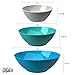 Fresco Plastic Mixing and Serving Bowls | 12-inch 10-inch 8-inch | 6-piece set Coastal