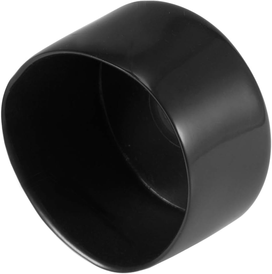 TA-VIGOR 4Pcs Rubber End Caps, 60mm ID Round Flexible Screw End Caps Thread Protectors, Black Vinyl Bolt Covers Rubber Covers for Screws, Tubes, Cables, Wires, etc