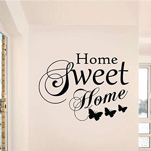 Guijiumai Hogar Dulce Hogar Mariposa Pegatinas De Pared Para Sala De Estar Dulce Papel Tapiz Decoracion De Arte Vinilo Calcomanias Para El Hogar Dormitorio Poster 127x96cm Amazon Es Hogar
