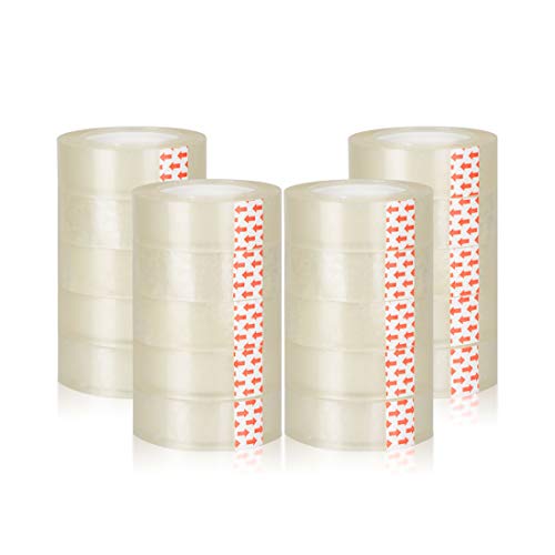 image for HappyHapi Clear Tape, Small Transparent Adhesive Tape for Office, Home
