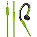 BESIGN SP01 Wired Sweat Proof Earphones, 3.5mm Stereo Sports Running Earbuds, Headsets, Headphones With Mic and Remote Control for Smartphones, Tablets, Mp3 Players (Green)