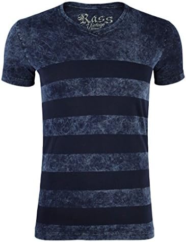 Rass Collection V-Neck T-Shirt - Men's Tee Shirts MJC5013-NVY-M