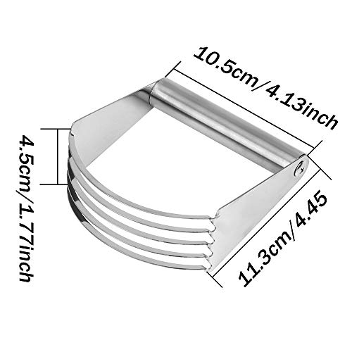 image for FireKylin 2 Pcs Dough Blender, Professional Stainless Steel Manual Pas