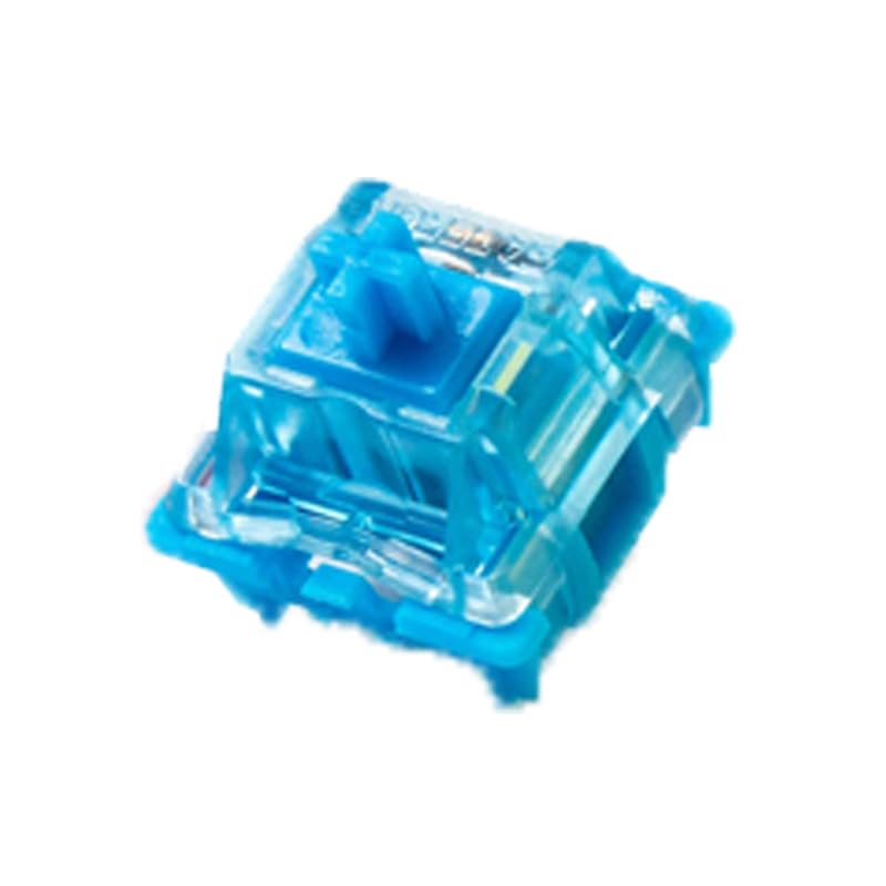 Photo 1 of GATERON Phantom Blue Clicky Keyboard Switches, RGB LED 60gf Key Switches for MX Mechanical Keyboard(Blue, 110PCS)