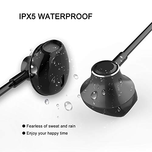 Auricolari Bluetooth, Cuffie Bluetooth V4.1 Stereo Wireless Senza Fili Magnetiche con Microfono Auricolare Sport per Phone e Android Samsung Galaxy Note Huawei Xiaomi Sony (Nero) … (Q6-Nero)