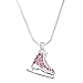 CFG ONLINE Pink Crystal Ice Skate Charm Pendant Necklace