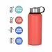 MIRA 32 Oz Stainless Steel Vacuum Insulated Wide Mouth Water Bottle | Thermos Keeps Cold for 24 hours, Hot for 12 hours | Double Wall Powder Coated Travel Flask | Coral