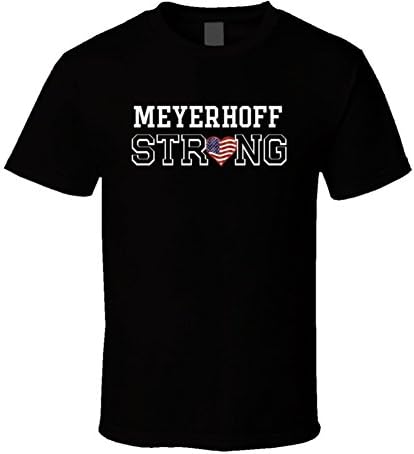 Meyerhoff Strong American Pride Family Last Name USA T Shirt L Black