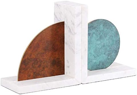 ブックエンドヘビーデューティブックエンドブックエンドオフィススタディジェネレーションシンプルな銅の本のブロックの装飾中国の本棚大理石の本の装飾 送料無料でお届けします