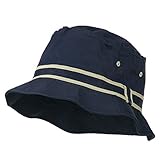 e4Hats.com Striped Hat Band Fisherman Bucket Hat