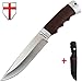 Grand Way Knife Hunting - Fixed Blade Knife - Large Bushcraft Fishing Long Knives with Sheath - Best 440c Stainless Steel Classic Big Sharp Fix Blades Hunting Knife with Wood Handle FB 934