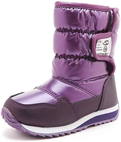 BODATU Boys Snow Boots Outdoor Waterproof Winter Kids Shoes