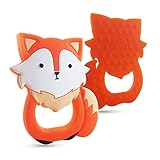 Teething Toys and Teethers by Tulamama. Bendable & Freezer Friendly. Highly Recommended by Moms. 100% Silicone (Similar to Nipples & Pacifiers), BPA & Phthalates Free, FDA Compliant. Fox