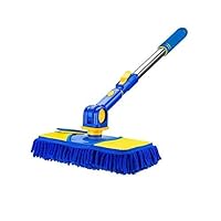 XSWZAQ Car Wash Brush with Long Handle, Microfiber Car Wash Mop Car Duster Washing Supplies Brushes Cleaning Tool 90 Degrees Rotation for Washing Car