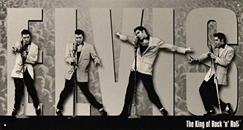 BVCE Elvis Presley The King of Rock n Roll Montage Retro Vintage Tin Sign - 9x16