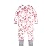 BURT'S BEES BABY Baby Girl's Romper Jumpsuit, 100% Organic Cotton One-Piece Coverall, Blossom Peony, 3-6 Months
