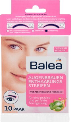 Balea Eyebrow Hair Removal Strips 1 Pack of 10