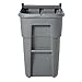 Rubbermaid Commercial Products BRUTE Confidential Document Rollout Waste/Utility Container, 95-gallon, Gray (FG9W1188GRAY)
