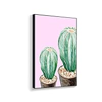Framed Canvas Home Artwork Decoration Succulent Plant Canvas Wall Art for Living Room, Bedroom - 16x24 inches