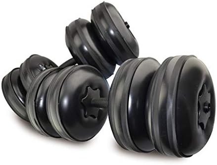 XY 25kg Men Arm Muscle Fitness Dumbbell Water-Filled Adjustable Environment Friendly Training Portable Travel Dumbbells (Color : Black)